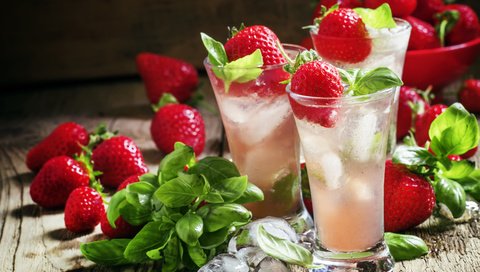 Обои напиток, клубника, лёд, drink, strawberry, ice разрешение 5220x3648 Загрузить