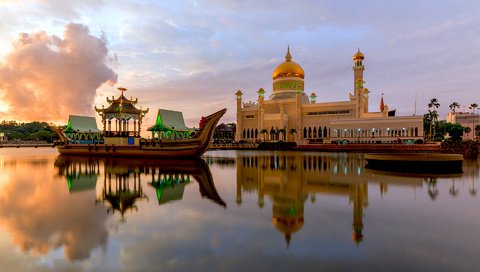 Обои храм, мечеть, бруней, бандар-сери-бегаван, anujak jaimook, temple, mosque, brunei, bandar seri begawan разрешение 1920x1200 Загрузить