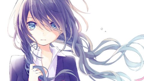 Обои голубая, длинные волосы, аниме девочка, blue, long hair, anime girl разрешение 1920x1493 Загрузить