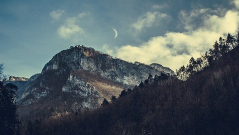 Обои небо, облака, деревья, горы, йосемитский национальный парк, the sky, clouds, trees, mountains, yosemite national park разрешение 3000x2000 Загрузить