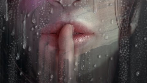 Обои вода, девушка, палец, капли, губы, стекло, помада, water, girl, finger, drops, lips, glass, lipstick разрешение 3288x2055 Загрузить