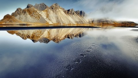 Обои горы, берег, отражение, море, франци, кольмар, etienne ruff, mountains, shore, reflection, sea, france, colmar разрешение 1920x1282 Загрузить