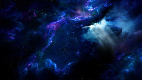 Обои небо, облака, звезды, туманность, стихия, the sky, clouds, stars, nebula, element разрешение 3036x1586 Загрузить