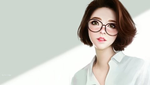 Обои арт, девушка, портрет, взгляд, очки, волосы, лицо, ayya sap, art, girl, portrait, look, glasses, hair, face разрешение 2740x1872 Загрузить