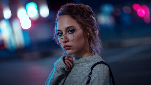 Обои девушка, поза, взгляд, очки, блюр, саня тупикин, alex tupikin, girl, pose, look, glasses, blur разрешение 1920x1080 Загрузить