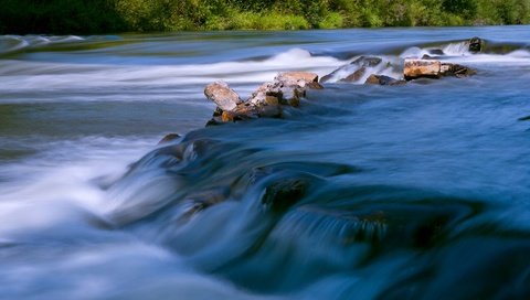 Обои вода, река, природа, камни, течение, water, river, nature, stones, for разрешение 1920x1080 Загрузить