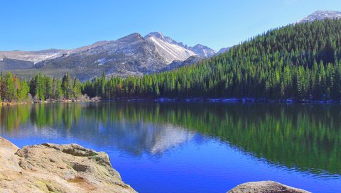 Обои озеро, горы, лес, колорадо, lake, mountains, forest, colorado разрешение 1920x1279 Загрузить