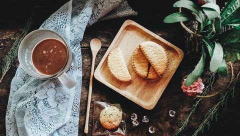 Обои напиток, кофе, чашка, печенье, натюрморт, drink, coffee, cup, cookies, still life разрешение 3840x2400 Загрузить