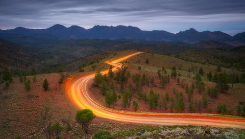 Обои дорога, деревья, горы, австралия, новый южный уэльс, road, trees, mountains, australia, new south wales разрешение 2048x1366 Загрузить