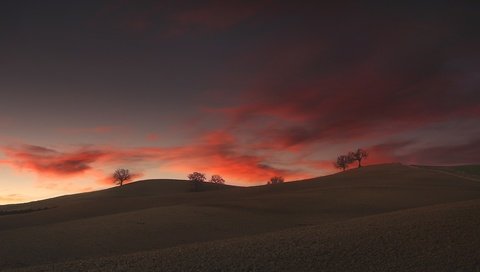 Обои облака, деревья, холмы, clouds, trees, hills разрешение 2500x1406 Загрузить