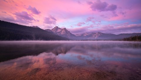 Обои озеро, горы, отражение, скалистые горы, айдахо, lake, mountains, reflection, rocky mountains, idaho разрешение 2000x1333 Загрузить