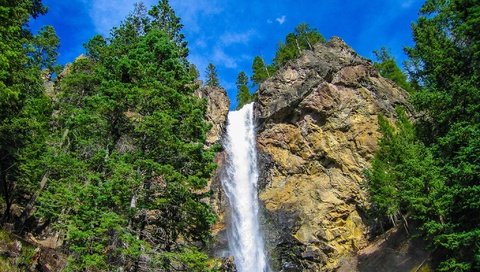 Обои скалы, водопад, сша, колорадо, rocks, waterfall, usa, colorado разрешение 2048x1422 Загрузить