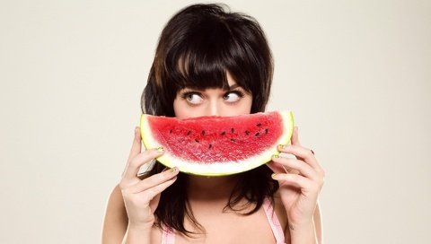 Обои портрет, арбуз, волосы, руки, кэти перри, знаменитость, portrait, watermelon, hair, hands, katy perry, celebrity разрешение 1920x1200 Загрузить