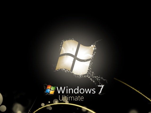 Обои windows seven 7, computers wallpapers, блака, 3д, в стиле, black, 3d, style разрешение 1920x1170 Загрузить