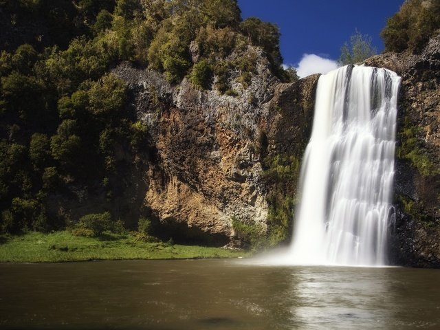 Обои река, скалы, природа, пейзаж, водопад, hunua falls, новая зеландия, водопад хунуа, river, rocks, nature, landscape, waterfall, new zealand разрешение 2560x1600 Загрузить