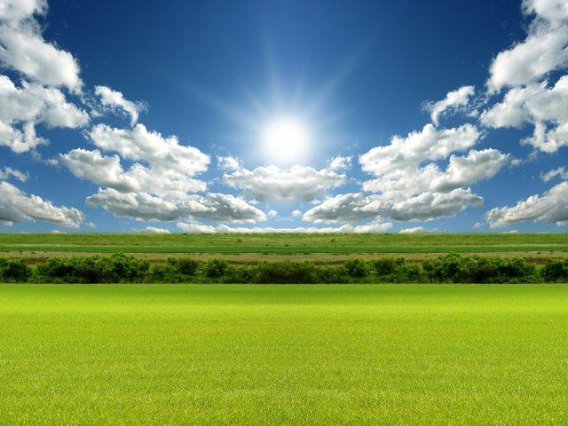 Обои облака, солнце, поле, clouds, the sun, field разрешение 1920x1200 Загрузить