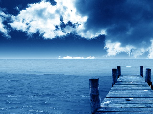 Обои облака, синий, море, горизонт, причал, clouds, blue, sea, horizon, pier разрешение 1920x1200 Загрузить