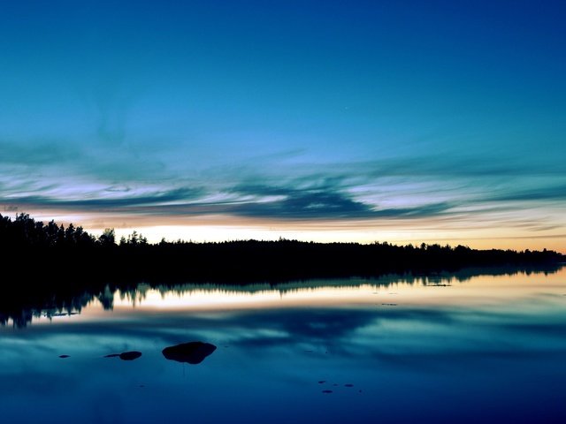 Обои озеро, лес, закат, lake, forest, sunset разрешение 2560x1600 Загрузить