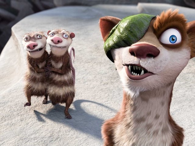 Обои мультфильм, ледниковый период, ласка, cartoon, ice age, weasel разрешение 2853x1602 Загрузить