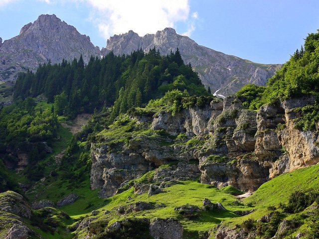 Обои деревья, горы, скалы, лес, ками, trees, mountains, rocks, forest, kami разрешение 1920x1200 Загрузить