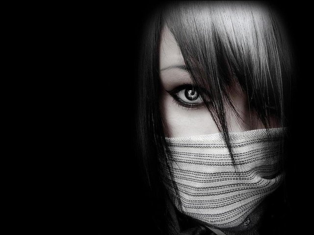 Обои глаза, черный, девочка, эмо, eyes, black, girl, emo разрешение 1920x1049 Загрузить