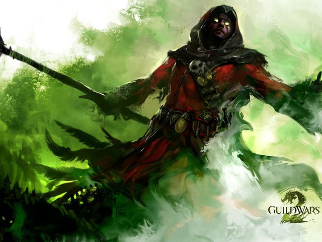 Обои guild wars 2, посох, колдун, грин, staff, the sorcerer, green разрешение 1920x1200 Загрузить