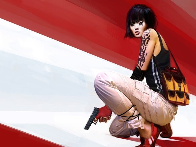 Обои тату, азиатка, фэйт, бегущая, mirror s edge, tattoo, asian, faith, running, mirror's edge разрешение 1920x1175 Загрузить