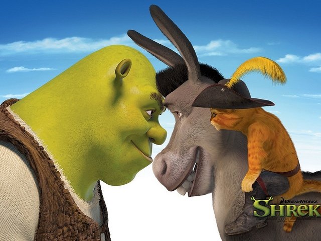 Обои кот, осел, шрек, в сапогах, cat, donkey, shrek, in boots разрешение 1920x1080 Загрузить