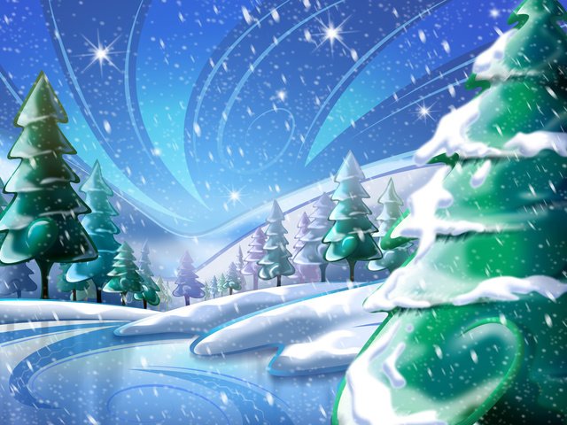 Обои рисунок, снег, новый год, елка, figure, snow, new year, tree разрешение 1920x1200 Загрузить