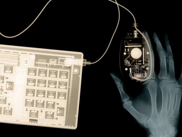 Обои рука, клавиатура, рентген, hand, keyboard, x-ray разрешение 1920x1200 Загрузить