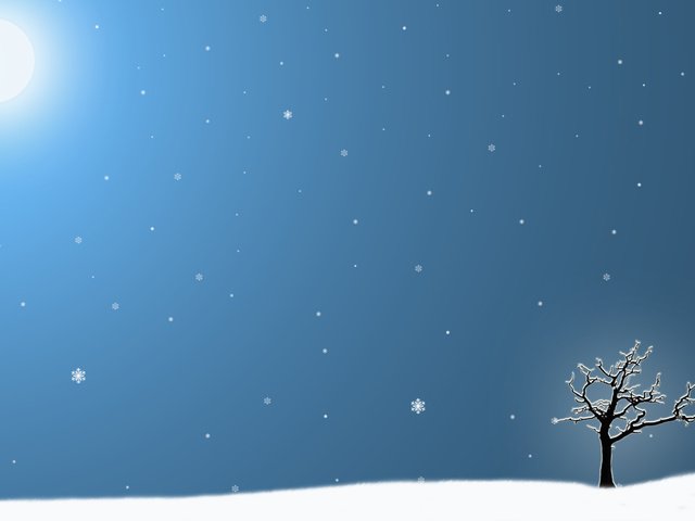 Обои солнце, зима, снежинки, одинокое дерево, the sun, winter, snowflakes, lonely tree разрешение 1920x1200 Загрузить