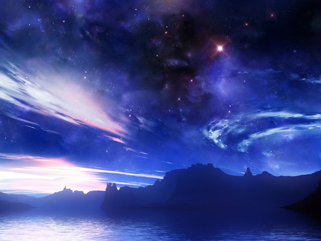 Обои небо, облака, звезды, астрономия, побег, the sky, clouds, stars, astronomy, escape разрешение 2560x1600 Загрузить