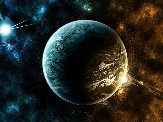 Обои звезды, планета, аномалия, stars, planet, anomaly разрешение 2560x1600 Загрузить