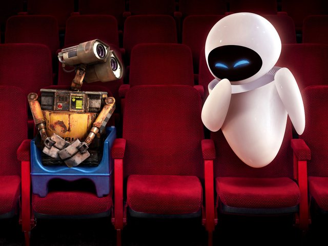 Обои красный, кресло, ева, кинотеатр, валл-и, red, chair, eva, cinema, wall-e разрешение 1920x1080 Загрузить