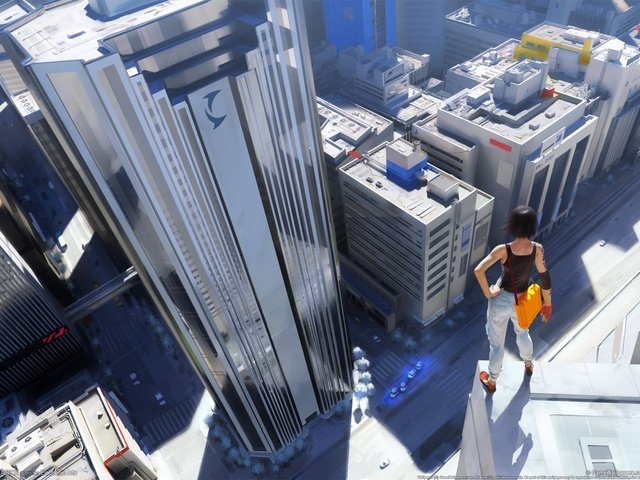 Обои девушка, город, крыша, небоскрёб, girl, the city, roof, skyscraper разрешение 1920x1200 Загрузить