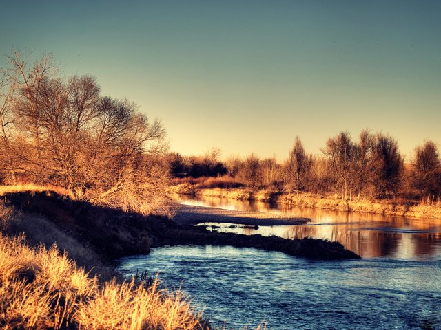 Обои река, осень, кустарник, river, autumn, shrub разрешение 1920x1200 Загрузить