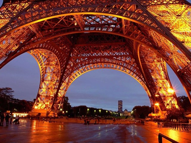 Обои ночь, париж, франция, эйфелева башня, night, paris, france, eiffel tower разрешение 1920x1200 Загрузить