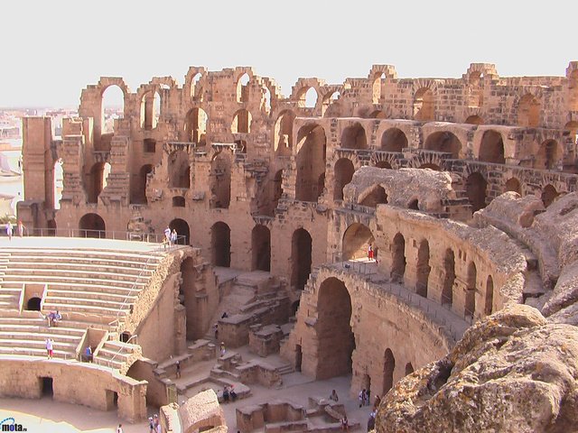 Обои руины, достопримечательность, амфитеатр, эль-джем, тунис, ruins, attraction, amphitheatre разрешение 2048x1512 Загрузить
