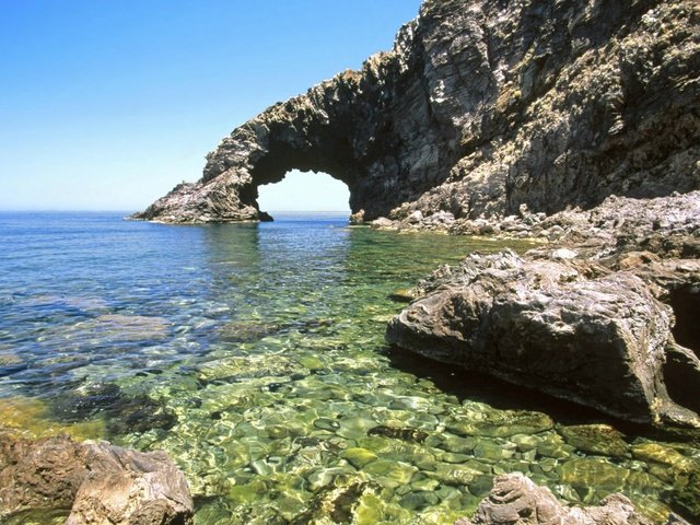 Обои скалы, природа, камни, море, побережье, арка, сицилия, rocks, nature, stones, sea, coast, arch, sicily разрешение 1920x1080 Загрузить