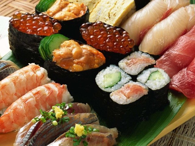 Обои кухня, суши, роллы, японская, kitchen, sushi, rolls, japanese разрешение 1920x1200 Загрузить