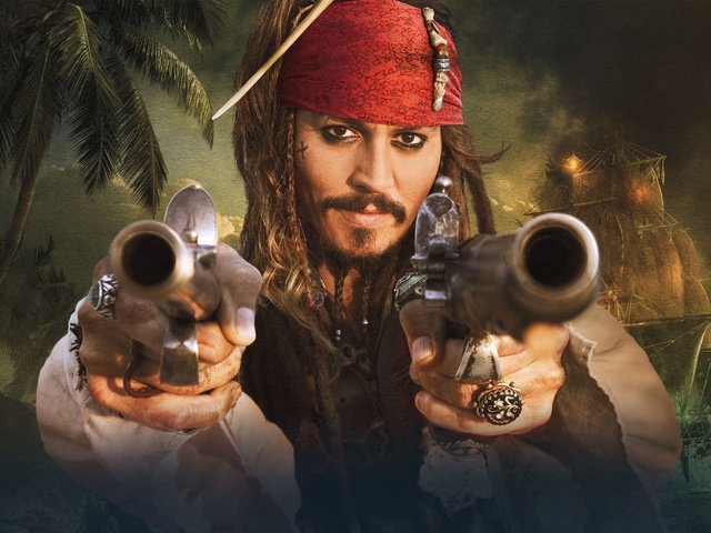 Обои джонни депп, пираты карибского моря, джек воробей, johnny depp, pirates of the caribbean, jack sparrow разрешение 3000x2054 Загрузить