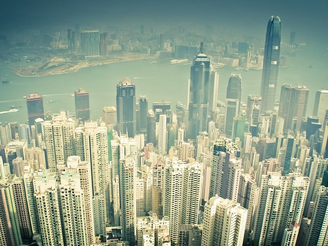 Обои небоскребы, гонконг, skyscrapers, hong kong разрешение 2560x1440 Загрузить