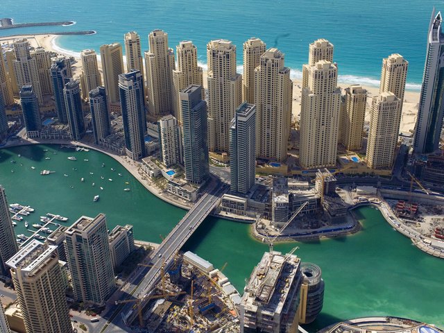 Обои побережье, небоскребы, дубай, оаэ, coast, skyscrapers, dubai, uae разрешение 1920x1080 Загрузить