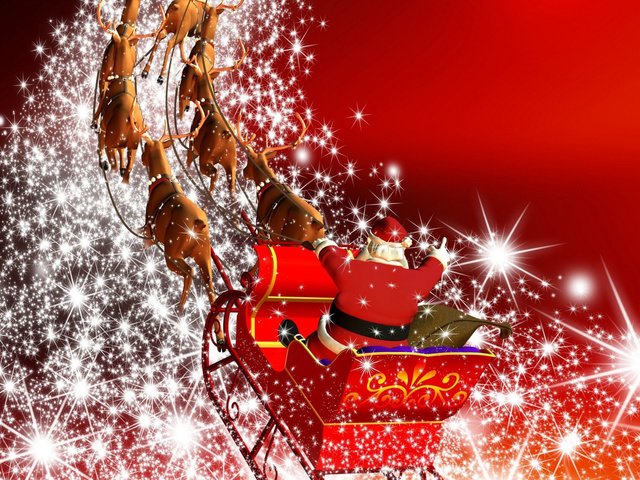 Обои новый год, зима, мешок, олени, рождество, санта клаус, мерцание, new year, winter, bag, deer, christmas, santa claus, flickering разрешение 1920x1200 Загрузить