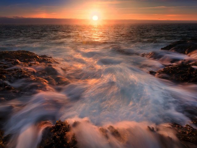 Обои закат, море, sunset, sea разрешение 2304x1536 Загрузить