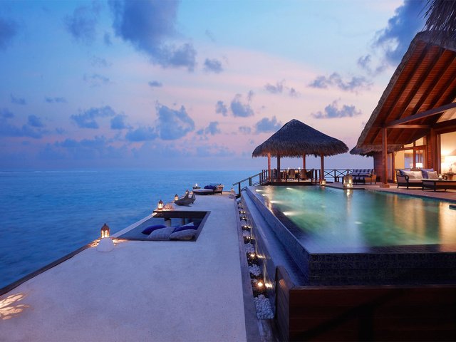 Обои вечер, тропики, мальдивы, the evening, tropics, the maldives разрешение 2000x1325 Загрузить