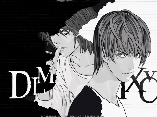 Обои death note, l, легкие, light разрешение 1920x1200 Загрузить