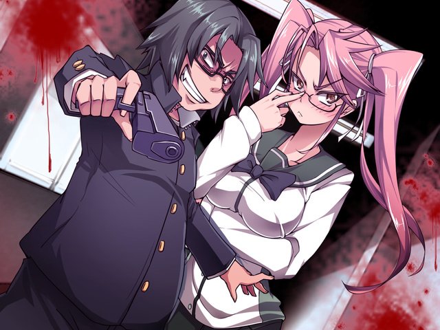 Обои аниме, highschool of the dead, oboi, syuzhet, yepizod, рисоунок, anime, risunok разрешение 2141x1782 Загрузить