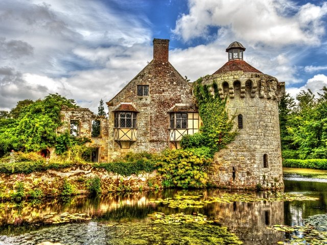 Обои англия, замок скотни, england, scotney castle разрешение 3500x2334 Загрузить