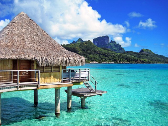 Обои море, отдых, остров, бунгало, тропики, бора-бора, sea, stay, island, bungalow, tropics, bora bora разрешение 3072x2304 Загрузить